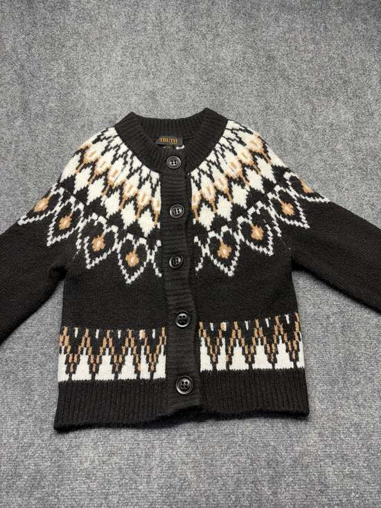 Truth by Republic Sweaters - Truth by Republic Fair Isle Button Front Cardigan Sweater Size Small petite